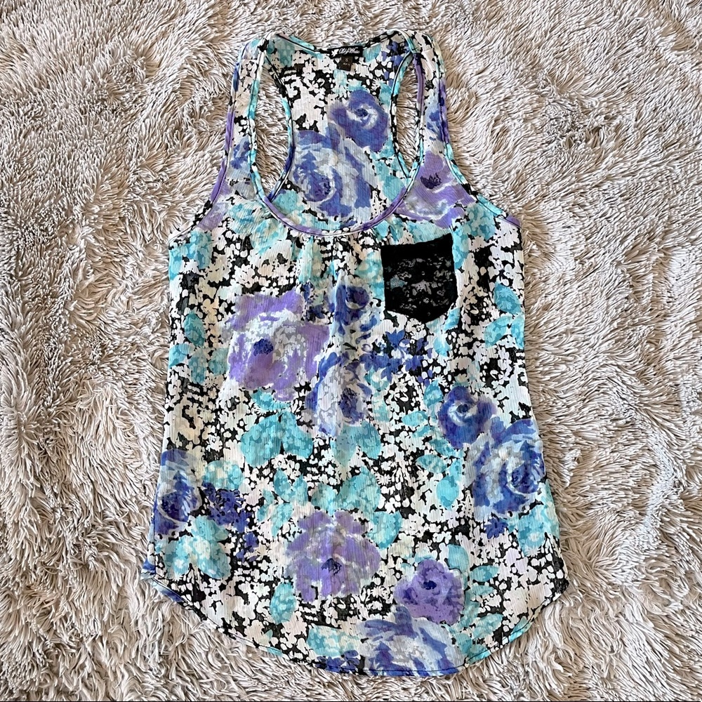 Lily White floral print tank top